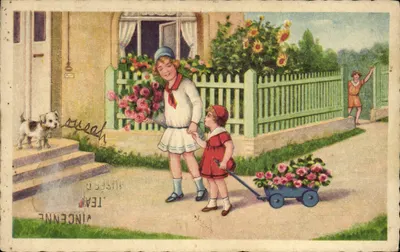 Dzieci z wózkiem kwiatów — Vincennes — Wydawca TEA