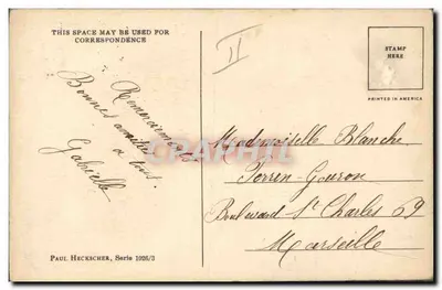 Giovane donna in cappello e pelliccia — lilac — J. Knowles Hare Jr. — Paul Heckscher, Serie 1026/3 — Verso
