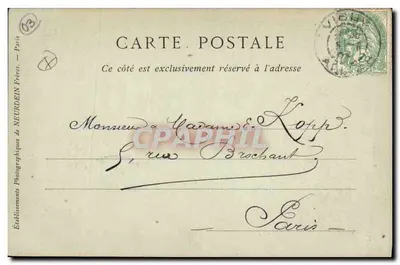 Vichy — Das Casino — Verlag L. Lambert, Nr. 25 — Rückseite