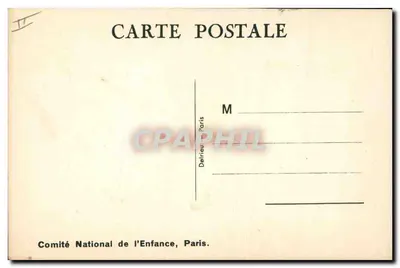 Criança em maiô em um pontão — Comité National de l'Enfance, Paris — Verso