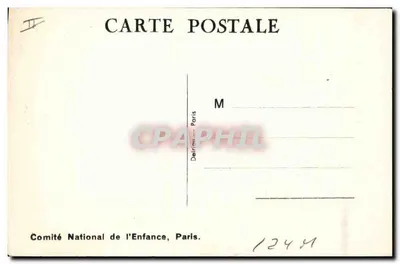 Bilhete postal antigo Fantasia Ilustrador Crianças Beatrice Mallet Pequena Mamãe — Verso