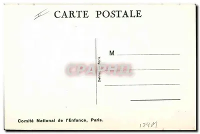 Bebê suspenso em uma balança — Comitê Nacional da Criança, Paris — n° 1298 — Verso