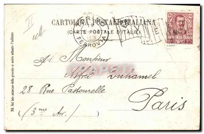 Stara pocztówka Guglielmo Marconi Galileo Ferraris — Rewers