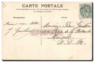 Muzyk grający na muszcie — Auvergne — M.T. n°296 — Rewers