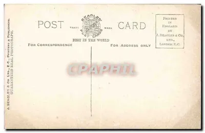 Maréchal Foch — em uniforme militar — Foto por Henri Manuel, série 166.U, Beagles Postcards — Verso
