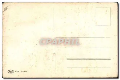 Soldat im roten Uniform — mit Rosen und Hut — Zeichnung signiert A.H. — Rückseite