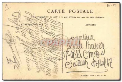 Soldado em ação — On les aura ! — Devambéz, Paris, Visa N° 50 — Verso