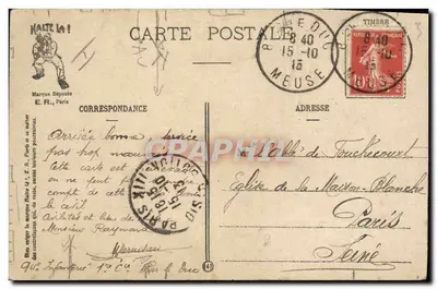 Os Mandamentos do Soldado — caricatura militar — E.R. Paris (Modelo depositado) — Verso