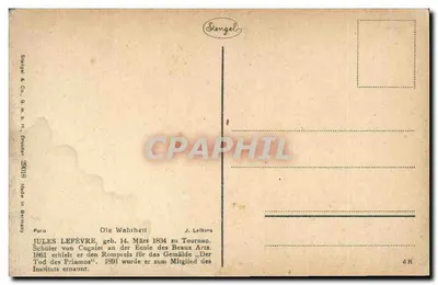 Jules Lefèvre — Le Rompreis para 'Le Tod des Priamos' — Stiengel & Co., Dresden — Verso