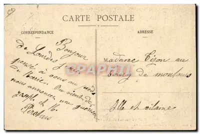 Uma Noiva nas LANDES - Após o Pardon - As Etrenas - A. Daury, Sucessor de Bernède, Morceaux (Landes) — Verso