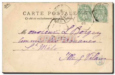 Pastor Landais — na floresta — F. Bernède, Arjuzanx (Landes) — Verso