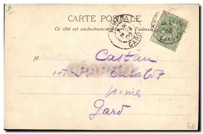 Afscheiding van de Landes — Boer op stokken — G. Pondarré en zoon, uitgever, Orthez (B.-P.) — Achterkant