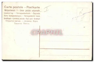 Küken mit bemalten Eiern — Frohe Ostern — Universal-Postkarte — Rückseite