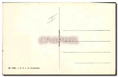 바다를 향한 해안 — 바위와 항해선 — C.E.L.A. Annemasse 번호 1104 — 뒷면