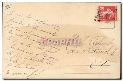 Porträt einer Frau — Rose im Haar — R. Kratki — Rückseite