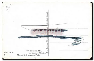 Femme nue lisant — sur fourrure — éditeur R. et Cie, imp. et dépôt Suzanne Meunier, Paris, série n° 26 — Rückseite