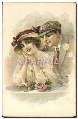Młody parobek w stroju epoki — ilustracja — Paru Marcos, seria 892-1