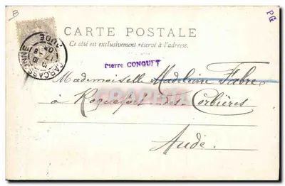 Pastor Landais correndo — F. Berniède, fot. Arjuzaux (Landes) — Verso