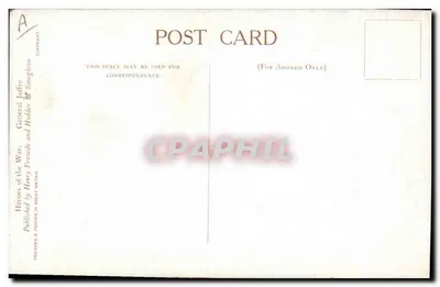 Geral Joffre — Heroes of the War — Published by Henry Frasade and Hidder — Verso