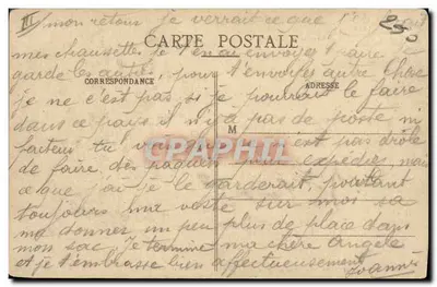 Guerre de 1914 — Réunion de généraux devant une tente — Imprimeries Réunies de Nancy — Verso