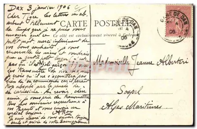 Pastor landês tricotando — F. Bernède, Arjuzanx (Landes) — Verso