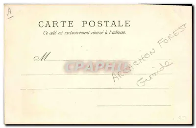 A Floresta de Arcachon — Uma cabana de resina — Coleção Fauré, Armênios, N° 3 — Verso