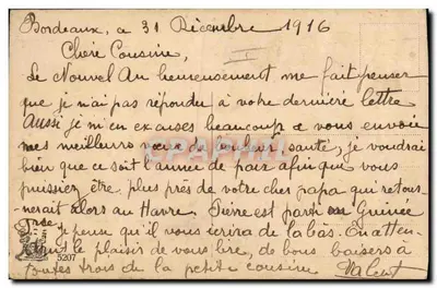 Duas mulheres em traje de inverno em paisagem nevosa — editor não visível — selo vermelho de 10c República Francesa — Verso