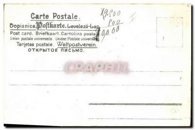 Stara pocztówka Fantaisie Fleurs Colombe — Rewers
