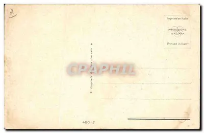 Jeune couple entouré de feuillages — illustration signée 'Gmoresjter' — éditeur italien, série 486-5 — Verso
