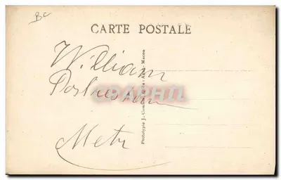 Le Saut de La Mort — William Maccon — Phototype J. Combier, Ru d'Argon — Verso