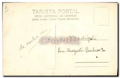Kobieta paląca papierosa — portret — Union Universal de Correos, seria A — Rewers