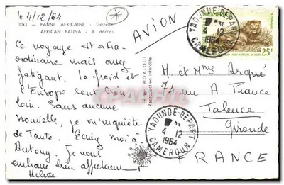 Gazelle — África — Edição HOA, n°3094 — Verso
