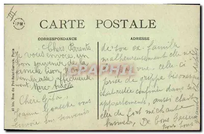 PARIS – Jardim das Plantas – BISONS da América – editor Guguenot, n° 228 — Verso
