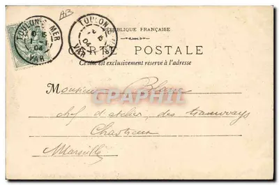 Draguignan - 1443 - Praça e Porta Portaiguière — Fototipia E. Lacour — Marseille — Verso