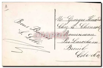 Nos chefs — Général de Castelnau, Général Joffre, Général Pau — éditeur J.K. n° 9333 — Verso