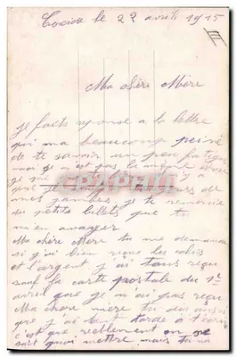 Geral Joffre — retrato militar — J.M.T. Paris — Verso