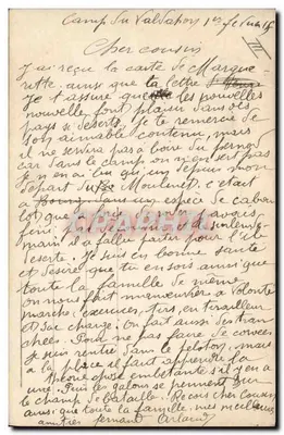 Geral Joffre — Para a Vitória! — 1914 — Verso