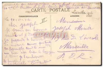 Guerra Moderna 1914 — Región de Roye — El general Joffre se asegura personalmente de que sus órdenes se cumplan correctamente — Reverso