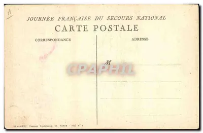 Cena religiosa — desenho a lápis — Jornada Francesa do Socorro Nacional — Verso