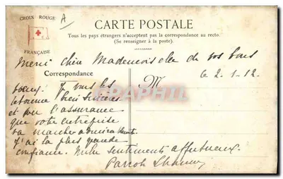 Vista da praia e promenade — Propriedade da Sociedade de Socorro aos Feridos Militares — P. LOMAR — Verso