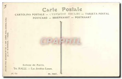 Ultimi bagliori — Th. Ralli — Salons de Paris — Verso
