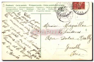 Ragazza con carrello di fiori — 'Amicizia sincera' — La piccola Timée — Verso