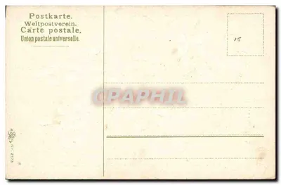 Arranjo de salgueiro — decorado com uma fita verde — editor Union postale universelle, n° 2173 — Verso