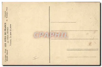 Vernon — O ponte de pedra — por FRED. MONEY — Verso