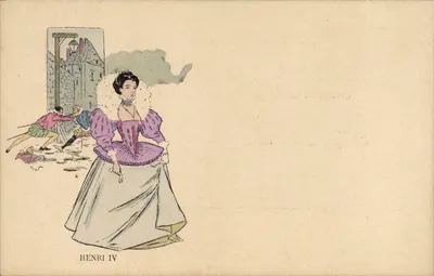 Henri IV — scenografia historyczna — wydawca nieznany, numer serii nie widoczny