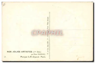 Jovem mulher com xale rosa — Henri Manuel — série 51 — Verso