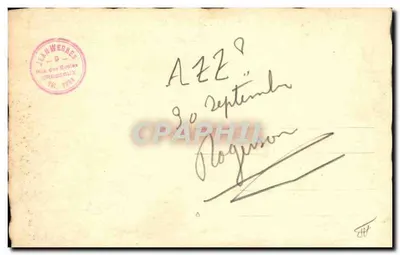 Marthe Rosen — Violinista — Carta postal assinada — Verso