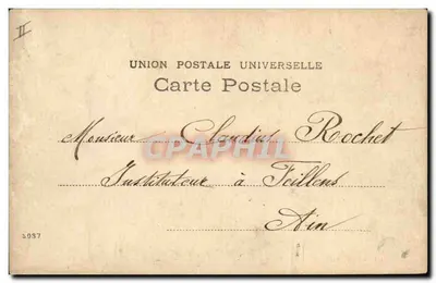 A lira com cordas de ouro — poema — Union Postale Universelle — Verso