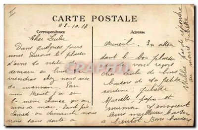 Stara pocztówka Paris Park Montsouris Kiosku — Rewers