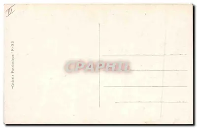 Geral Joseph Joffre — Comandante-em-chefe do Exército Francês — Cliché Pirou, série 'Galeria Patriótica' N° 83 — Verso